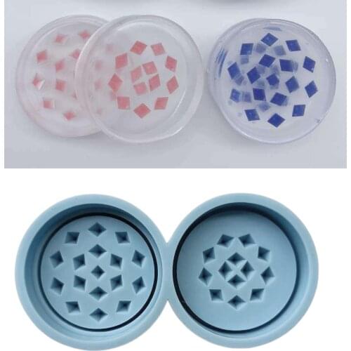 Weed Grinder Shiny Silicone Mold Tobacco Spice Grinder Crystal Epoxy Resin Mold Silicone Mould DIY Crafts Baking Tools for Resin