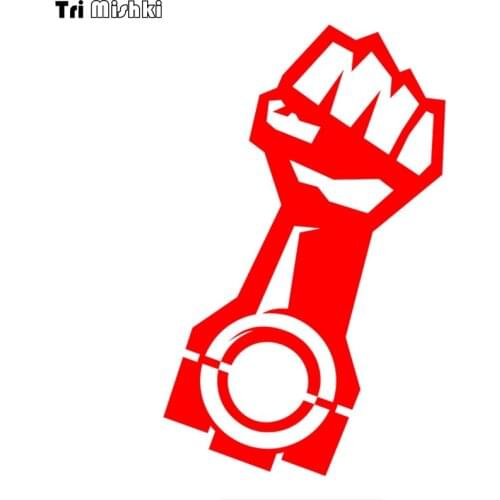 Tri Mishki HZX1140# raised fist car sticker funny Vinyl Decals Motorcycle Accessories Stickers