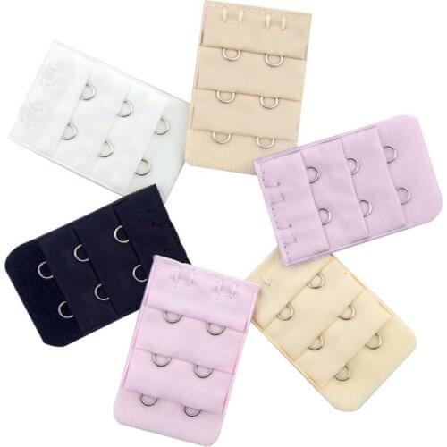 5Pcs 3 Rows 2 Hooks Bra Extenders Clasp Strap Women Bra Strap Extender Accessories JL