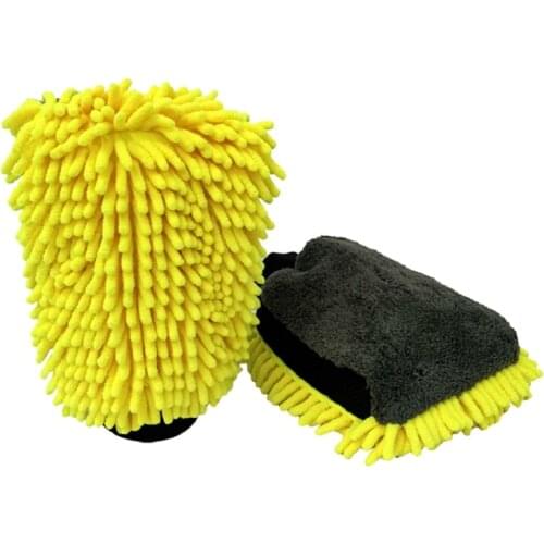 Waterproof autoglym microfibre noodle wheel wash mitt Car chenille hand mitt washing gloves