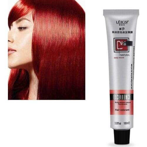 1 Pcs Fashion Professional Use Hair Cream Non-toxic Hair Tint Colorant Semi Permanent Long Lasing Hair Cream Color Dye Paint