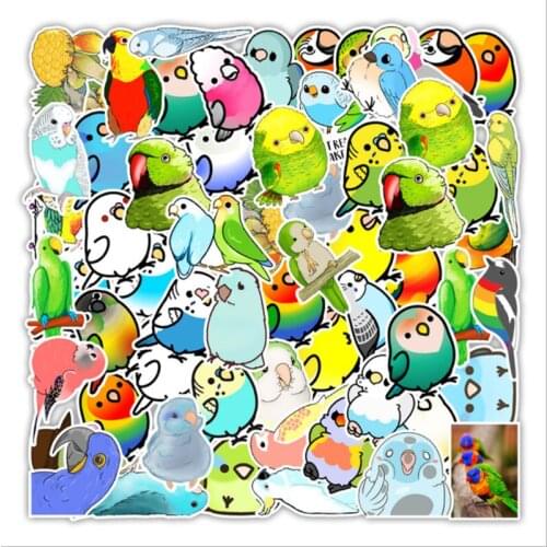 10/30/50Pcs/Set Colorful bird Kawaii Stickers For Chidren Toy Waterproof Sticker to DIY Laptop Bicycle Helmet Car Decals