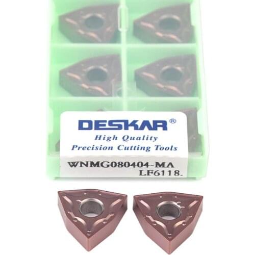 10pcs WNMG080404-MA WNMG080408-MA LF6118 External Turning Tool High-strength Carbide Cutting Insert CNC Lathe Turning Tool Blade