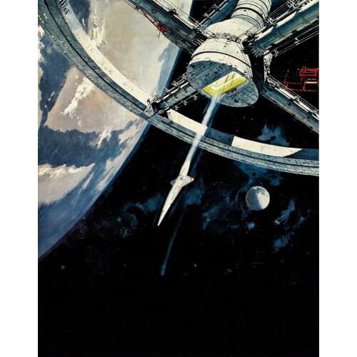 2001 A SPACE ODYSSEY TEXTLESS VINTAGE MOVIE Art Film Print Silk Poster Home Wall Decor 24x36inch