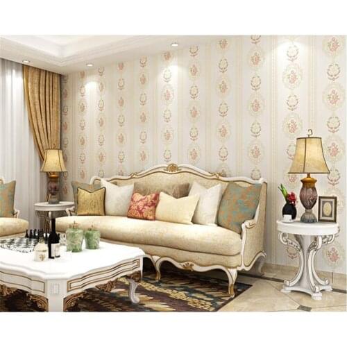 Beibehang cobweb vertical stripes fashion wall paper Ipomoea non-woven papel de parede 3d wallpaper Living room sofa background