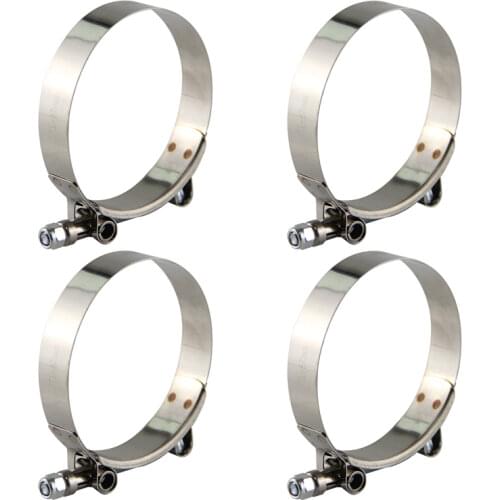 4 x 3" Inch / 76mm ID Stainless Steel T-Bolt Silicone Hose pipe Clamps (77-87mm)
