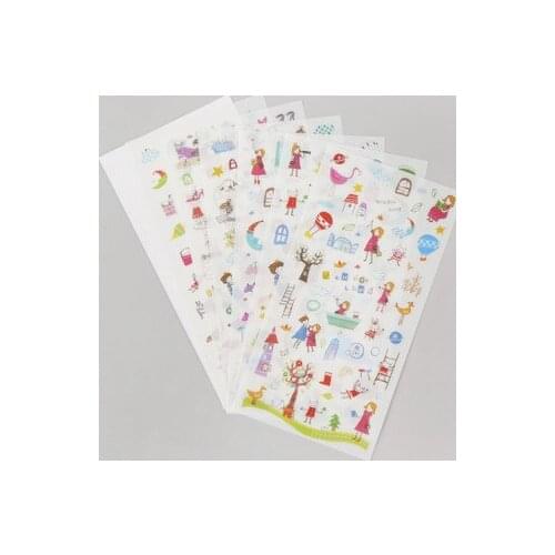 6pcs Lovely girls life pvc sticker Organizer Calendar Diary Book Planner Scrapbook Decoration Diary Sticker papeleria