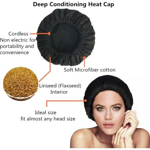 Microwavable Thermal Heat Cap Heating Steamer for hair care beauty Flax seed Baked oil Unplugged Repair damaged Nursing