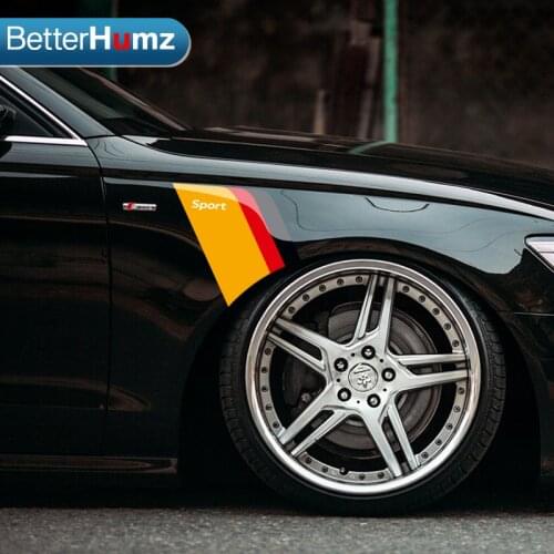 Betterhumz Car Side Fender Stickers And Decals Car Body Decorative For audi a4 a3 a5 a6 rs3 rs4 tt q3 q5 q7 ttrs Car Styling