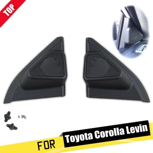 LONGSHI Car Tweeter Refitting Speaker Boxes Audio Door Angle Gum For Toyota Corolla Levin 2014 2015 2016 2017 2018 Kit 2Pcs