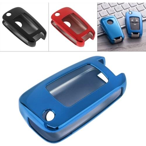2 Color TPU Folding Car Key Case Protector Holder Keyless Entry Key Case for Meriva Chevrolet Cruze Aveo Opel Astra Corsa Zafira