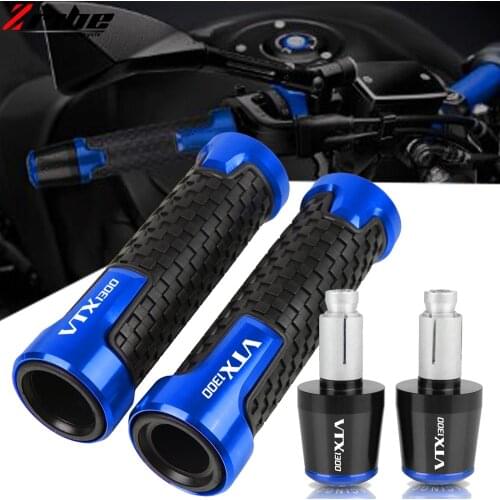 For Honda VTX1300 VTX1300C VTX 1300 1300C 2003-2010 2004 Motorcycle Accessories 7/8"22MM Handlebar Hand Grips Handle Bar End Cap