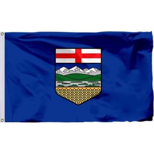Alberta Flag 150X90cm (3x5FT) 120g 100D Polyester Free Shipping Canadian Provinces