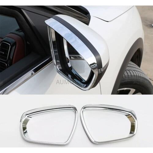 Chrome Rear-View Wing Mirror Rain Shield Guard Covers For Citroen C5 aircross 2017 2018 2019 Accessories