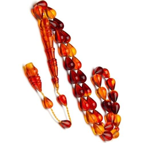 Islamic Tasbih Muslim Rosary Beads 33 Prayer Rosary For Men Bracelet For Men Accessory amber oltu amber stone Handmade Turkey