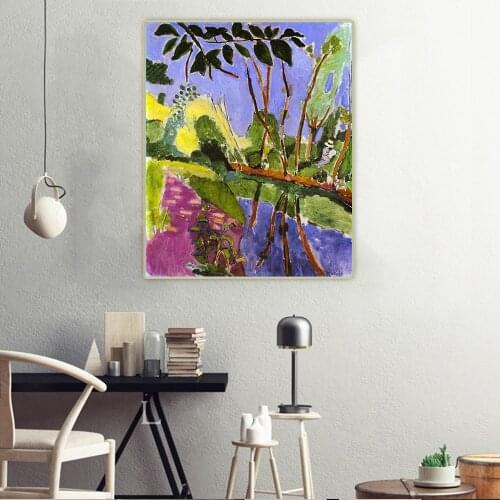 Canvas Oil Painting Henri Matisse"The Riverbank"Wall Art Aesthetic Backdrop Unframed Picture Home Room Interior Decoration