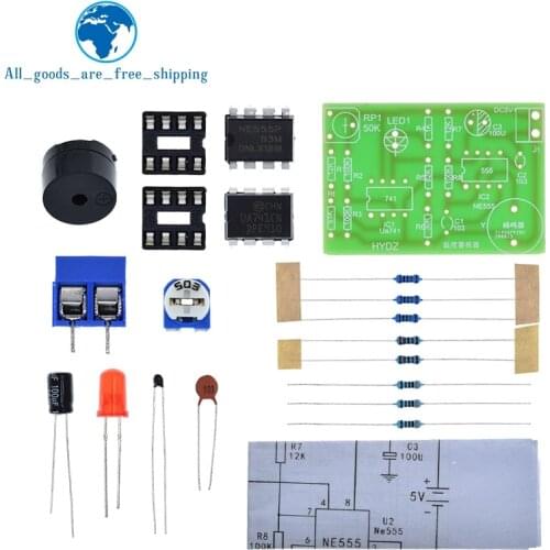 Temperature buzzer kit acousto-optic alarm parts DIY circuit student experiment training parts for arduino