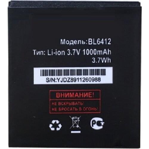 BL6412 Li-ion Battery For Fly IQ434 IQ 434 era nano 5 BL 6412 Bateria Batterie Baterij Cell Mobile Phone Batteries