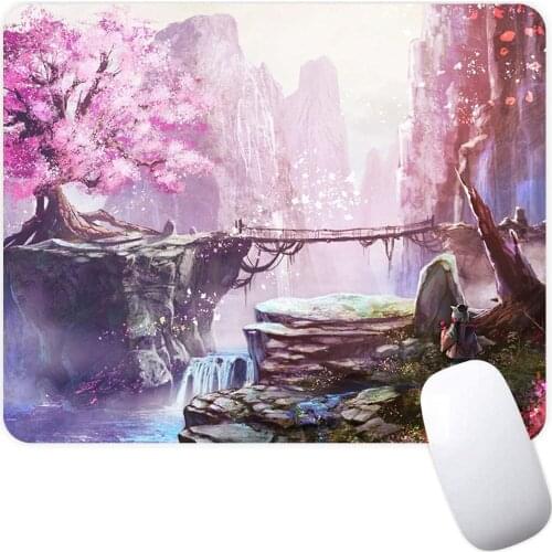 Small Gaming Mouse Pad Computer Mousepad Gamer Mouse Mat Laptop Mausepad Japan Pink Cherry Blossom Style Keyboard Mat Desk Pad