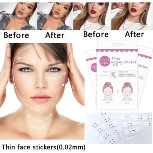 40pcs Lift Face Sticker Instant Face Lift Waterproof V Shape Breathable Makeup Adhesive Tape Invisible Lifting Tighten Chin