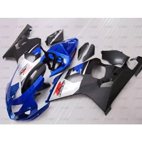 For Suzuki GSXR600 2004 - 2005 K4 Abs Fairing GSX-R750 2005 Bodywork GSX R 600 2004 Blue Black White Fairings