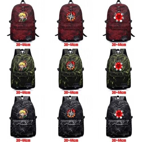 Backpack The Seven Deadly Sins Unisex Teenager Fabric Schoolbag High Quality Packsack Mochila Student Casual Travel Laptop Bag
