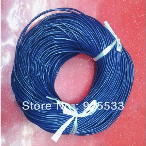 Blue True cowhide Cord 1.5mm dia. Beading Wire Handcraft Accessories for bracelet necklace free shiping