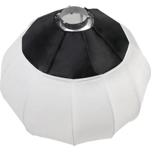 Photo Studio 65cm Ball Softbox Collapsible Softball Ball Shape Globe Diffuser w/ Bowens Mount for LED Video Lamp Flash Strobe