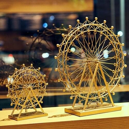 Modern Simple Metal Crafts Home Living Room Bedroom Decorations Iron Ferris Wheel Porch Creative Ornaments 2020 new metal dies