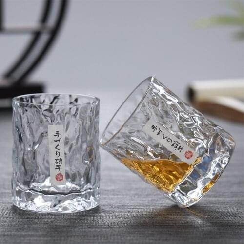 Handmade Wine Glass Coffee Mug Transparent Glass Cup for Household Whiskey Wine Vodka Bar Club Beer Glass Juice Drinking Glass
