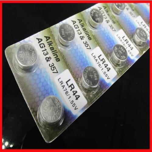 1.55V button battery LR44 AG13 357A A76 card