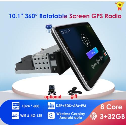 1 din Android 10 Car Multimedia Player Autoradio Stereo 10 Inch Touch Screen Video GPS WiFi MP5 Player Auto Radio FM Cam-in DVBT