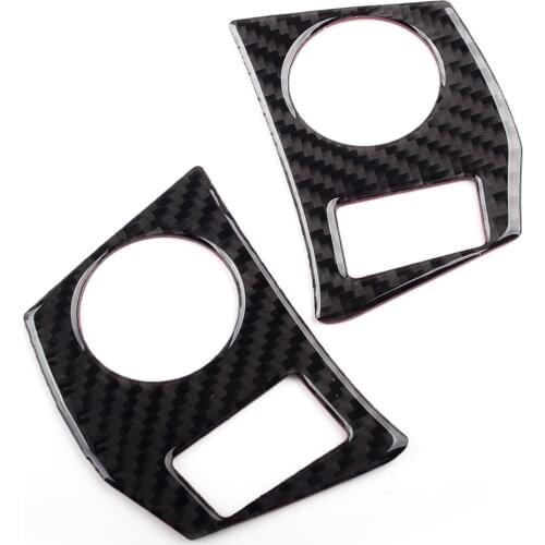 1 Pair Left & Right Steering Wheel Button Cover Frame Trim Carbon Fiber Black Fit for Toyota Corolla 2014 2015 2016 2017 2018