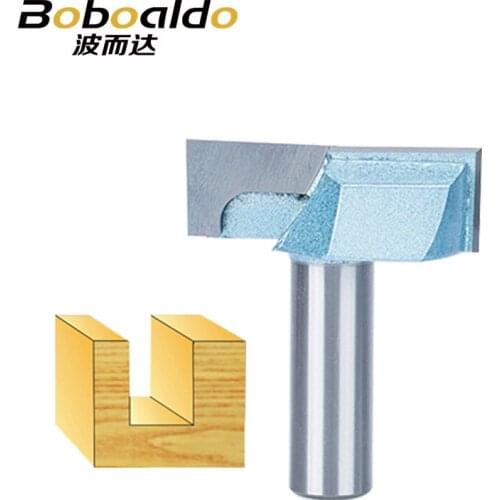 1pc Shank 1/2 1/4 CNC Cleaning Bottom Router Bit Woodworking Tools Bits For Wood Double Flute Carbide Tipped Endmill