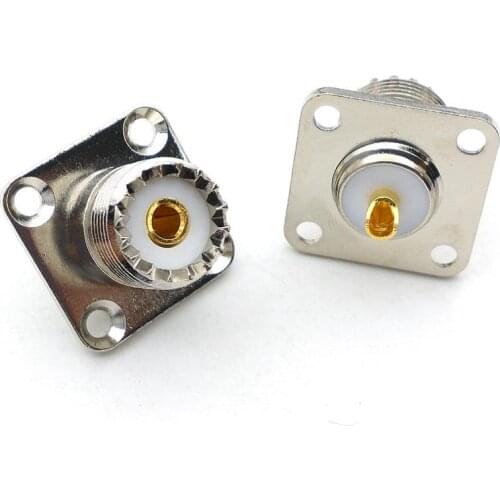 1pcs copper UHF Female SO239 Panel Chassis Mount Flange Deck Mount Solder