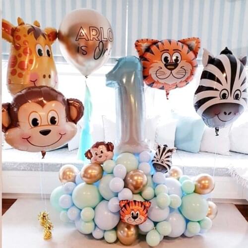 1pcs Multi Animal Foil Balloons Safari Jungle Theme Party Birthday Party Baby Shower Decoration Helium Globos Kids Gifts Ballons