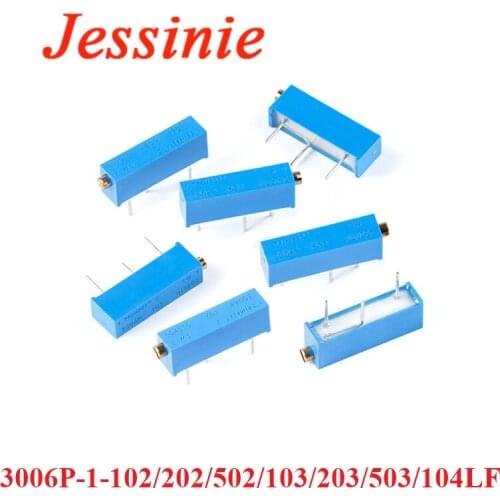 2pcs 3006P 1K 2K 5K 10K 20K 50K 100K ohm Multiturn Precision Potentiometer Adjustable Resistor 3006 102 202 502 103 203 503 104