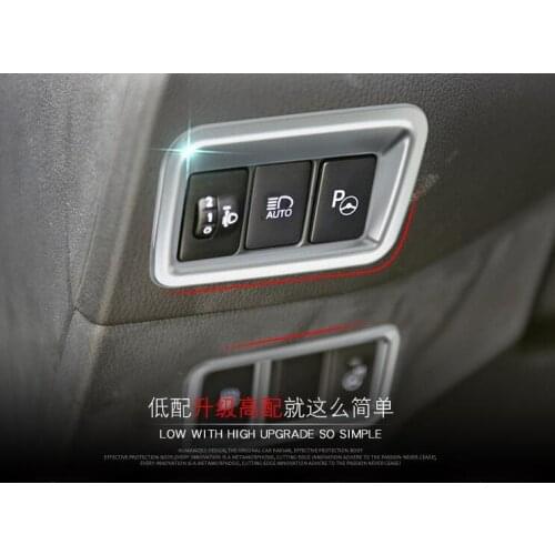 2 PCS Luxury ABS Chrome Car Interior Headlight Adjustment Button Frame Cover Trims For TOYOTA C-HR 2017 Car Styling Accessories