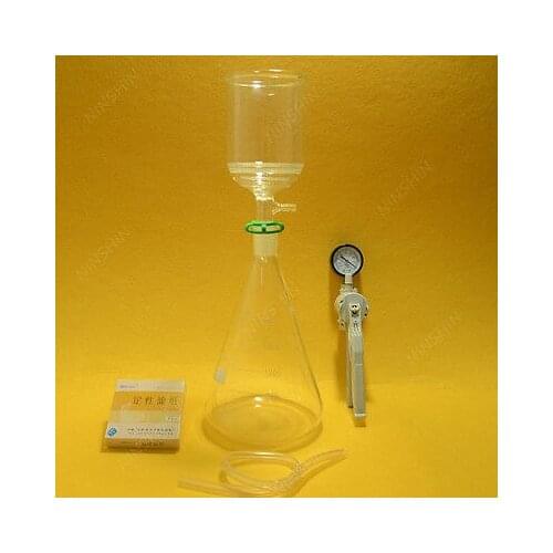 2000ml,24/40,Suction Filtration Kit,90mm Buchner Funnel,Glass Flask,Vacuum Pump