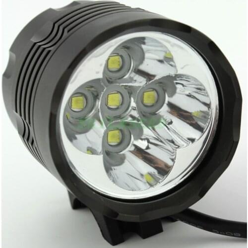 5 x XM-L T6 5T6 6000 Lumens 2 In 1 LED 3 Modes Bike Light Bicycle Front Head Lamp Headlight Headlamp + 8.4V Battery Pack