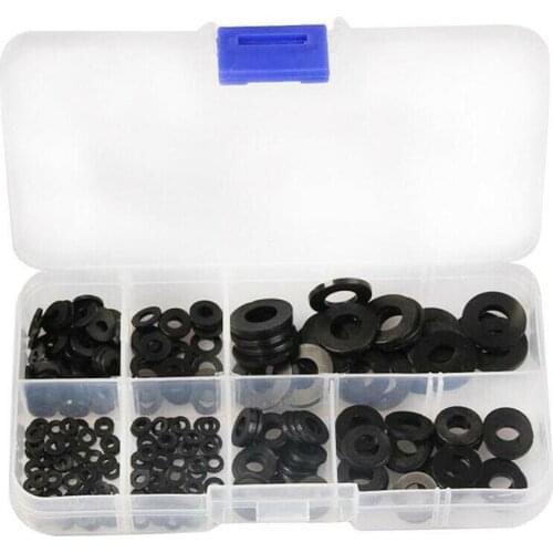 500pcs Plastic Rubber Ring Washer Flat Gasket Washer Assortment Kit M2 M2.5 M3 M4 M5 M6 M8 Seals Gasket Washer