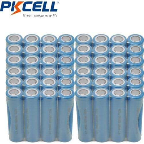 50PCS PKCELL 1200mAh 3.2V IFR 18650 LiFePO4 Battery IFR18650 lifepo4 li-ion Rechargeable Batteries Cell For Flashlight Laptop
