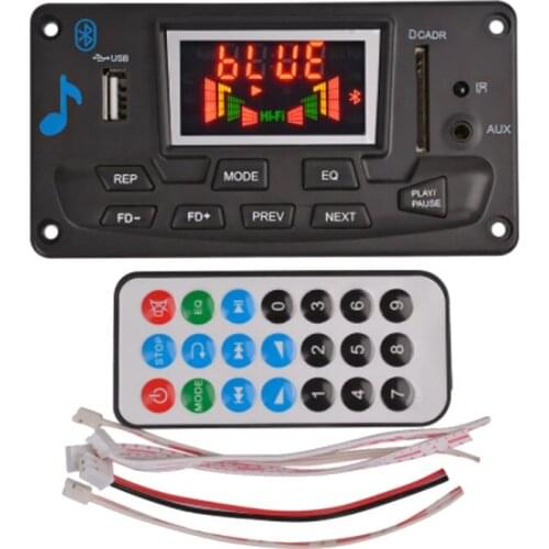 12V 4.2 Bluetooth MP3 Decoder Audio Module Spectrum Display Lossless APE Decoding Support APP EQ FM AUX Car Accessories