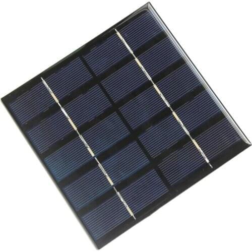 BUHESHUI 3W 5V Polycrystalline Mini Solar Panel DIY Solar Panel Chargr For 3.7V Battery Study 132*132MM 10pcs