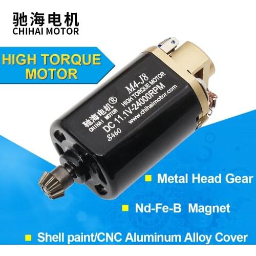 Chihai S460 J8 Medium Speed High Torque Motor with 11.1V-24000rpm Motor Gear for JM Gen.8 M4A1 Water Gel Beads Blaster