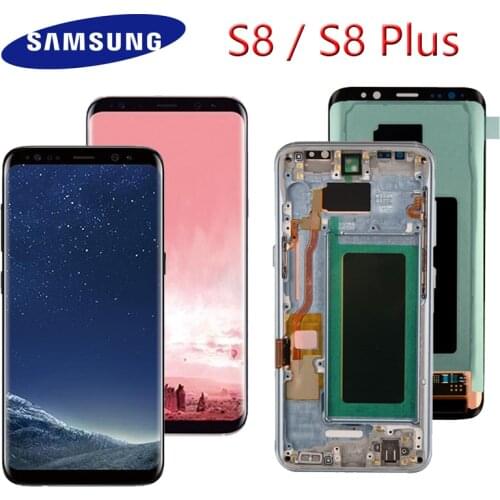 Original S8 S8plus Display Screen for SAMSUNG Galaxy S8 Screen Replacement LCD Touch Digitizer Assembly G950F G955 with FRAME