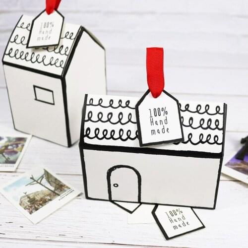 House Shape Wedding Candy Birthday Cookie Cake Party Decoration Gift Box