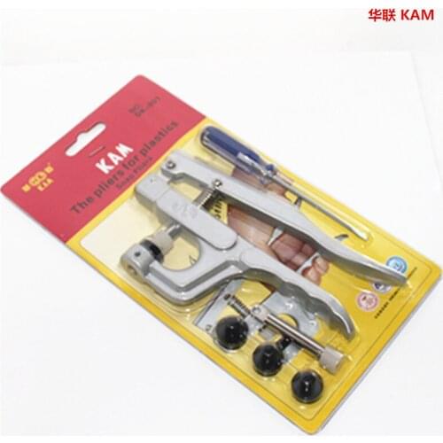 T3 / T5 / T8 Resin Plastic Snap Fastener Installation Tools Teamed Up With Button Pressure Clamp Pliers Hand Pressure machine