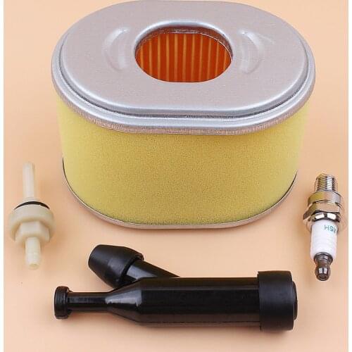 Air Filter Spark Plug Cap Filter Tune Up Kit For Honda GX140 GX160 GX200 17210-ZE1-822 17210-ZE1-505 5.5-6.5HP Gas Engine Motor
