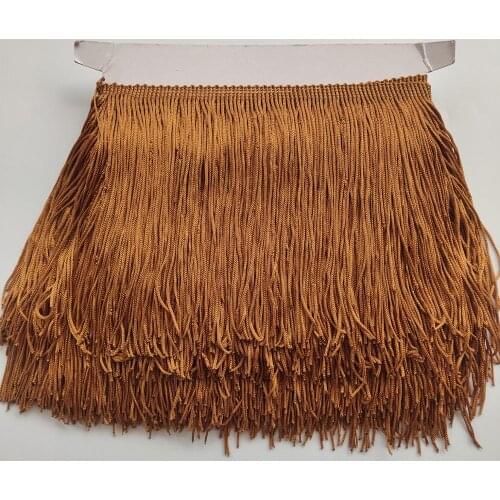 15CM Long 1 Meters Red Coffee Lace Fringe Trim Polyester Tassel Fringe Trimming For Dress Stage Garment Curtain Accessories